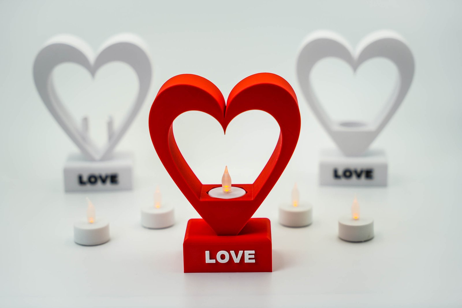 Serce LED – unikalna dekoracja 3D – Kolor Biały - obrazek 9