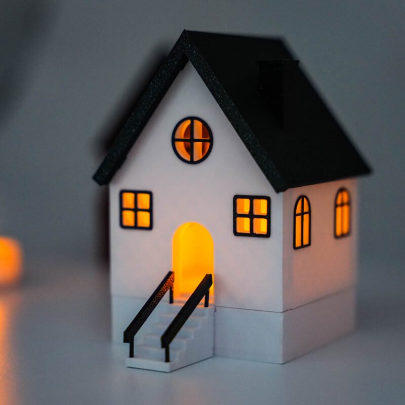 Dekoracyjny Domek 3D z Przesuwnym Daszkiem – Idealny na Świeczkę LED!