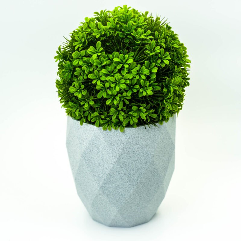 legancka Donica Geometryczna 3D – Nowoczesny Design i Wysoka Trwałość - Marmur