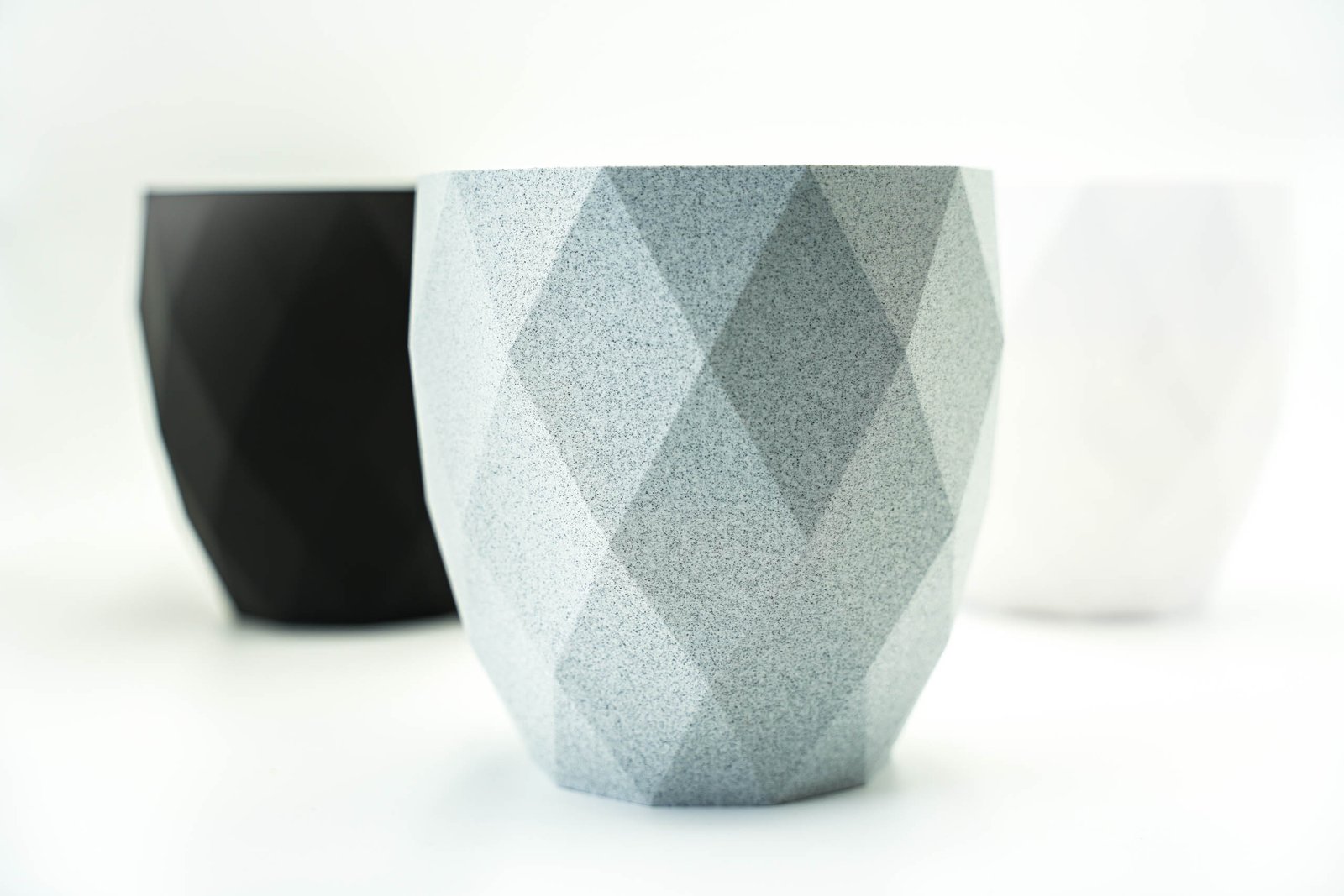 legancka Donica Geometryczna 3D – Nowoczesny Design i Wysoka Trwałość - Marmur - obrazek 6