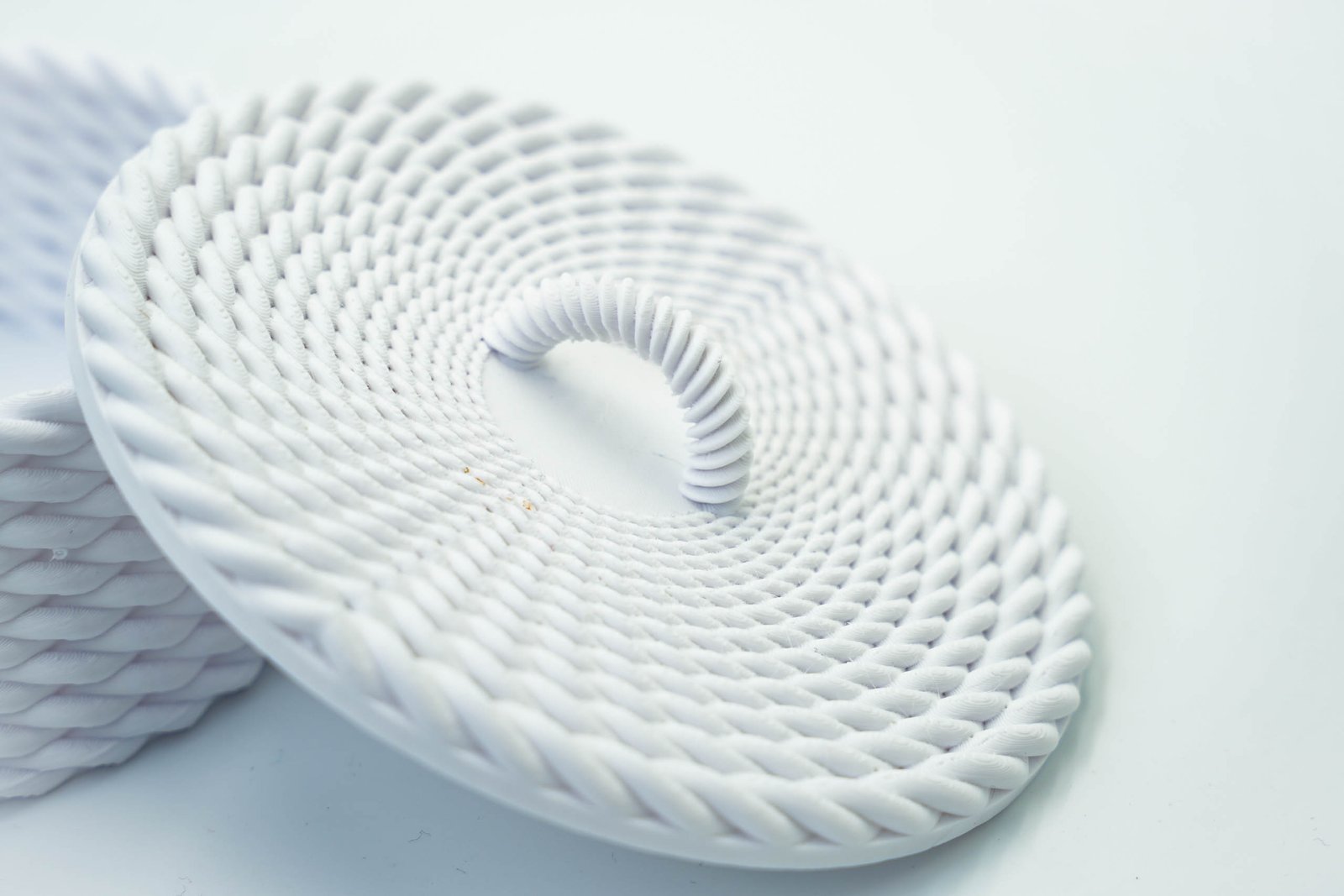 Okrągły koszyk – stylowy organizer na drobiazgi | z pokrywką | Biały - obrazek 5