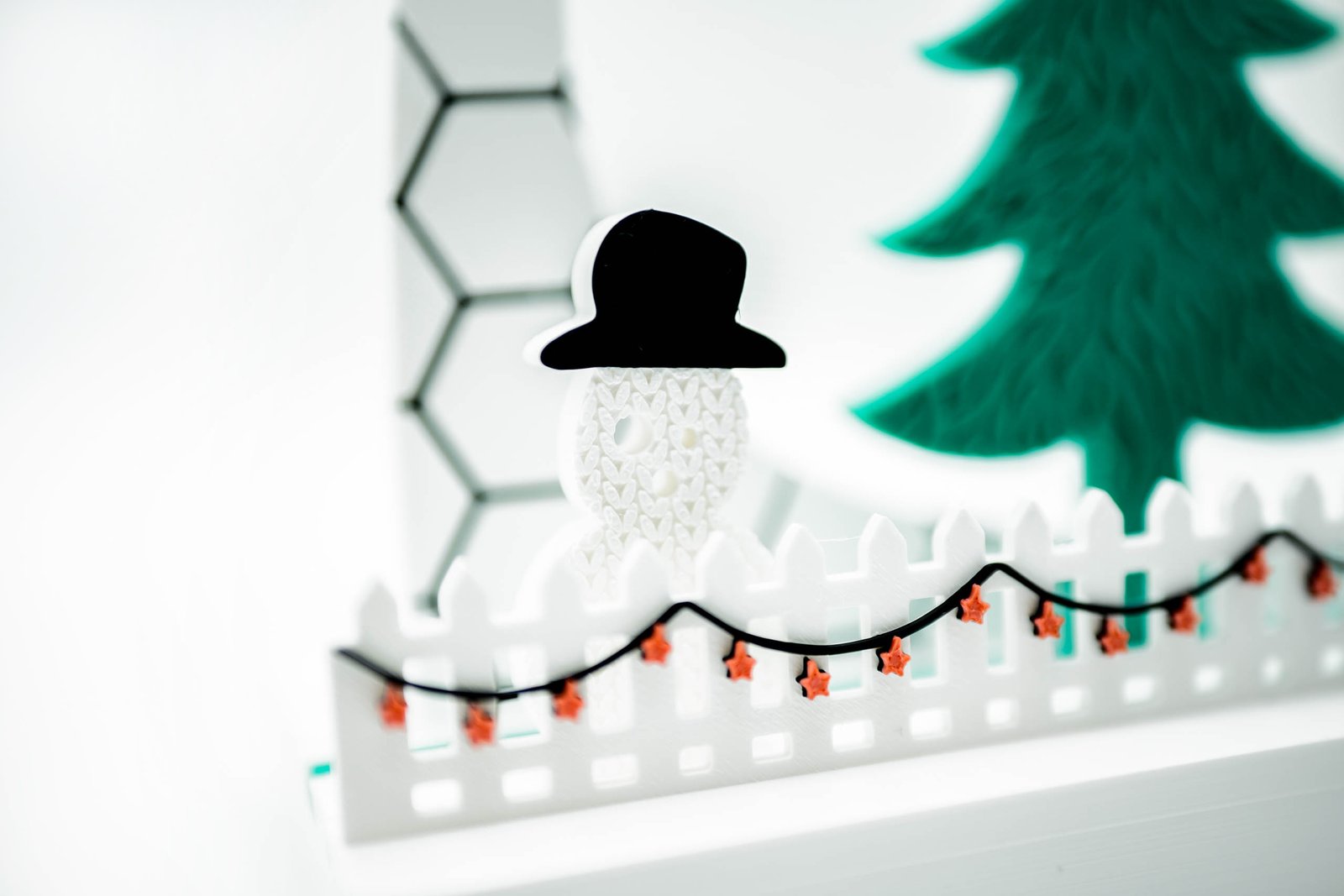 Modułowa Dekoracja Świąteczna 3D – Podświetlana – Choinka + Bałwany | Zestaw - obrazek 3