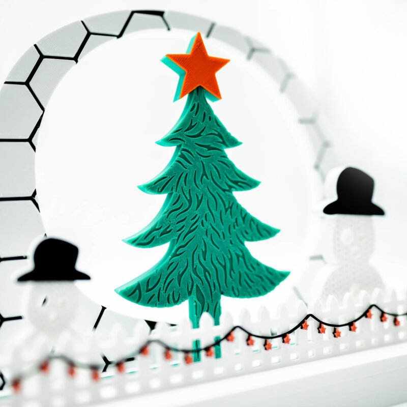 Modułowa Dekoracja Świąteczna 3D – Podświetlana – Choinka + Bałwany | Zestaw