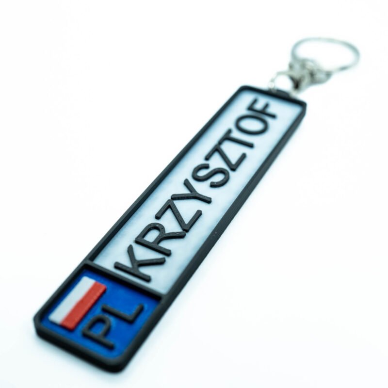 Personalizowany brelok | Tablica rejestracyjna | Druk 3D