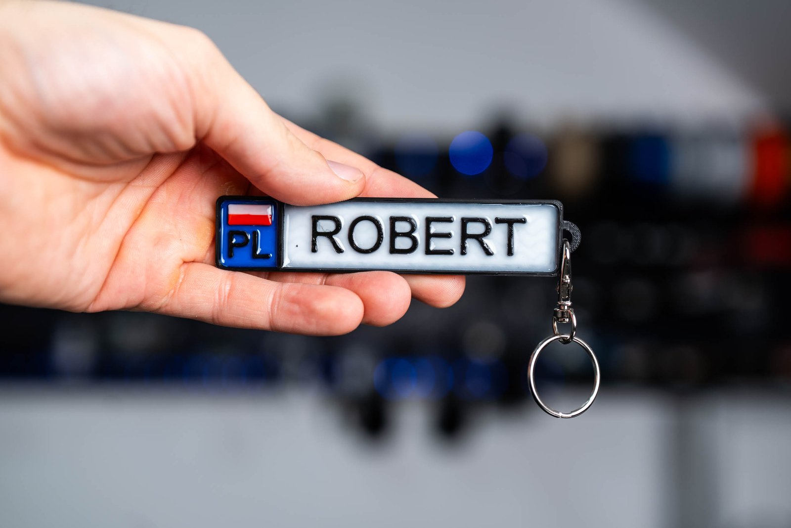 Personalizowany brelok | Tablica rejestracyjna | Druk 3D + Żywica UV - obrazek 3