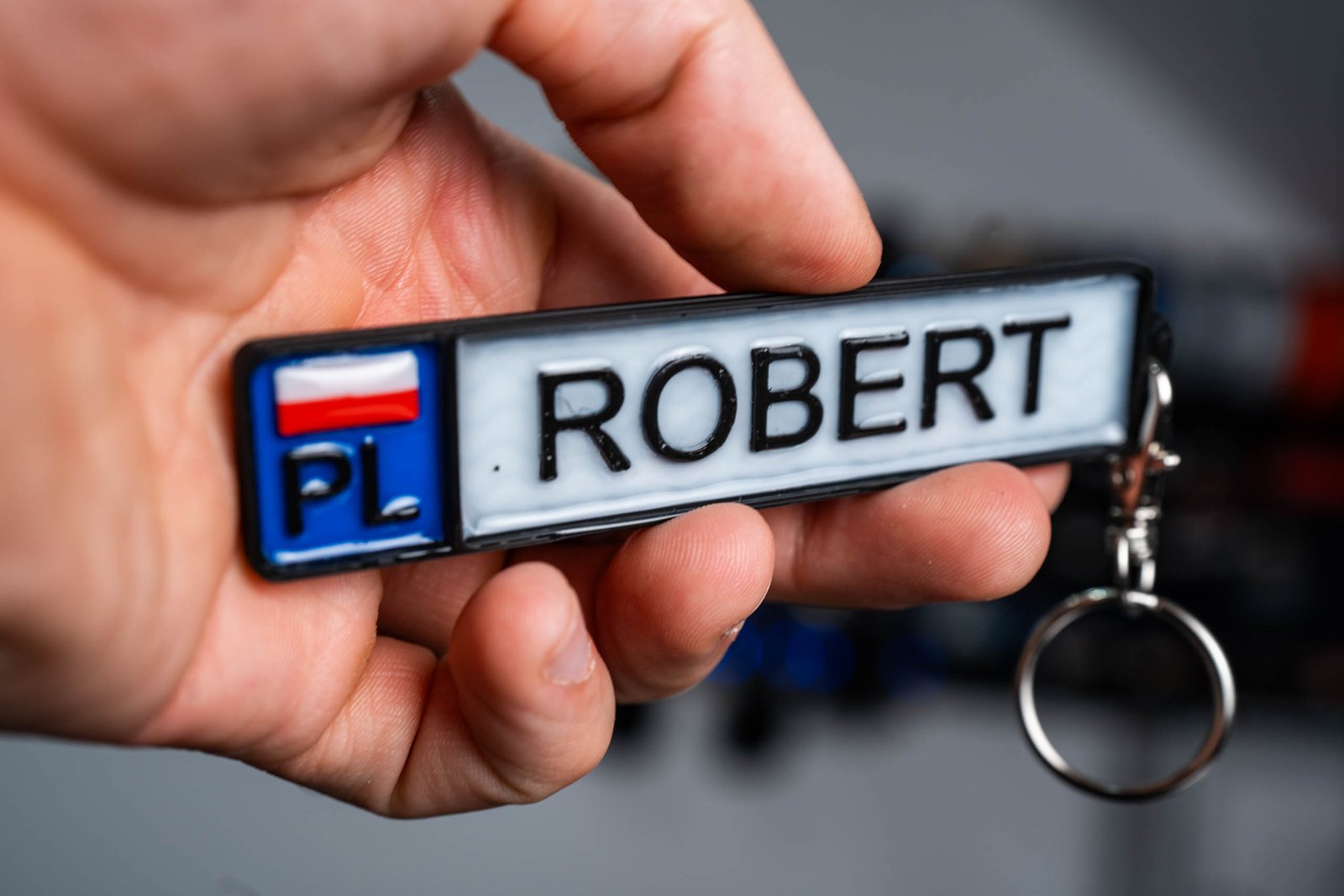 Personalizowany brelok | Tablica rejestracyjna | Druk 3D + Żywica UV - obrazek 2