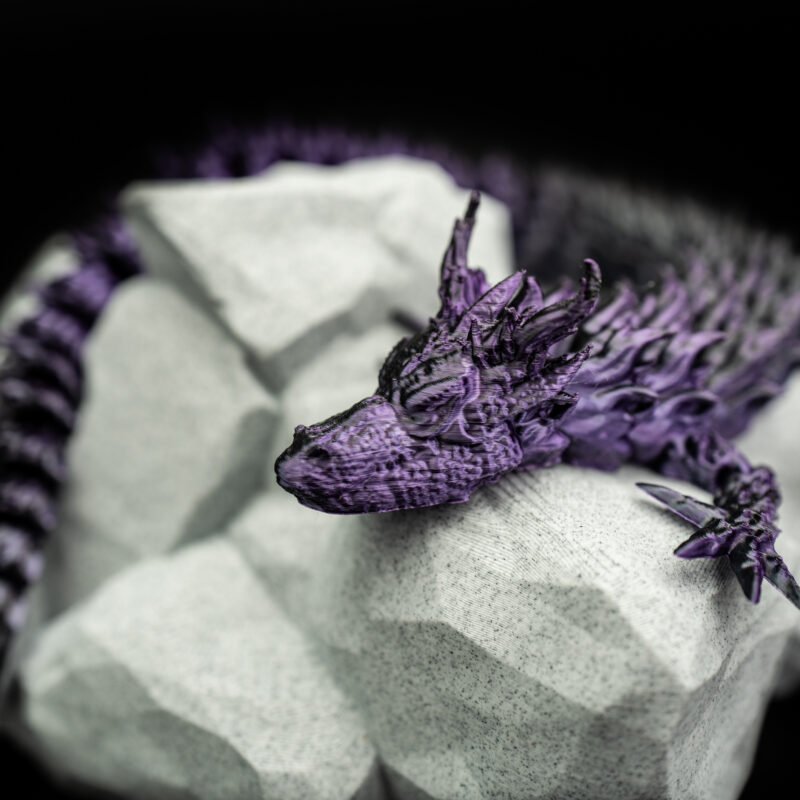 Smok 3D Ruchomy 40 cm – Mroczny Smok